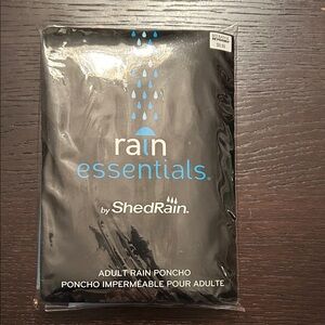 Black Adult Rain Poncho